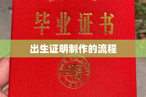 榆中出生证明制作的流程